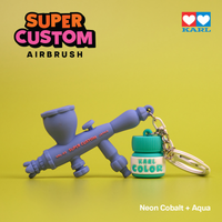 Super Custom Airbrush PVC keychain
