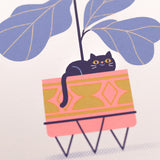 Fiddle Leaf Feline - Screen Print