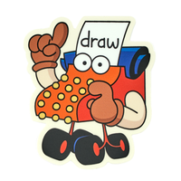 "draw" Typewriter - Sticker